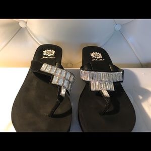 Yellow Box Rhinestone Sandals